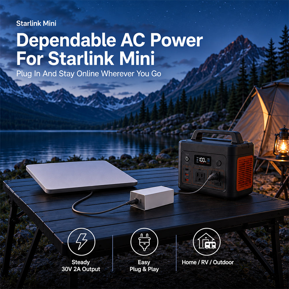 60W Power Converter for Starlink Mini – Compact Outdoor Power Supply - CC80