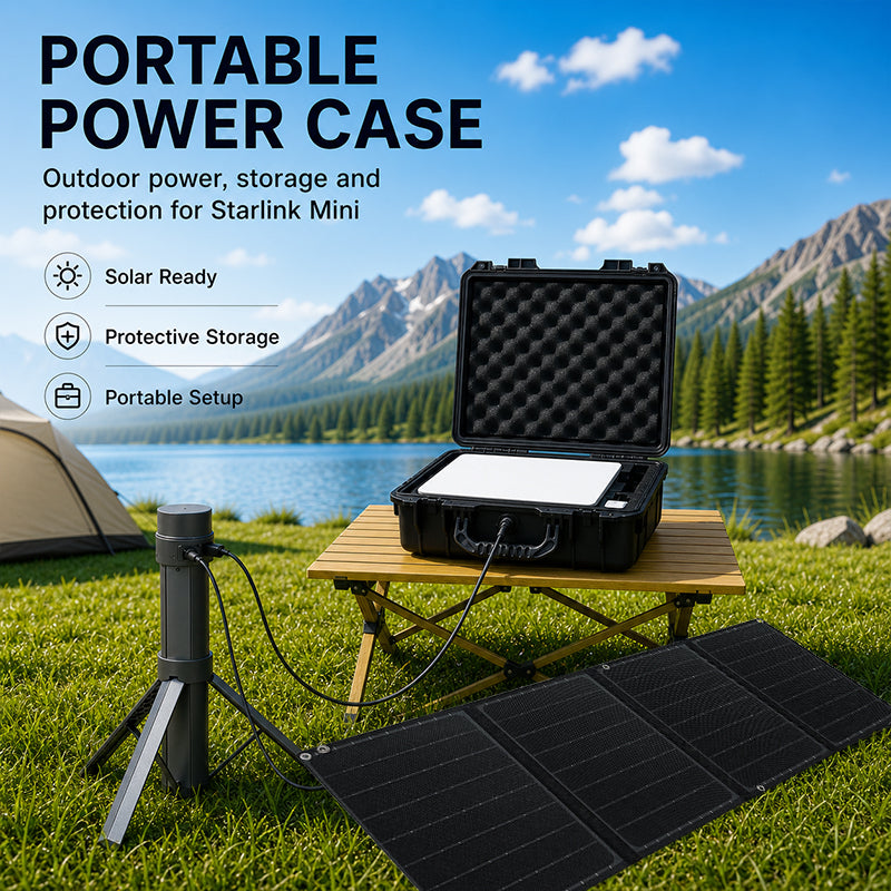 Starlink Mini Solar-Ready IP67 Waterproof Power Protective Case – SAFE01