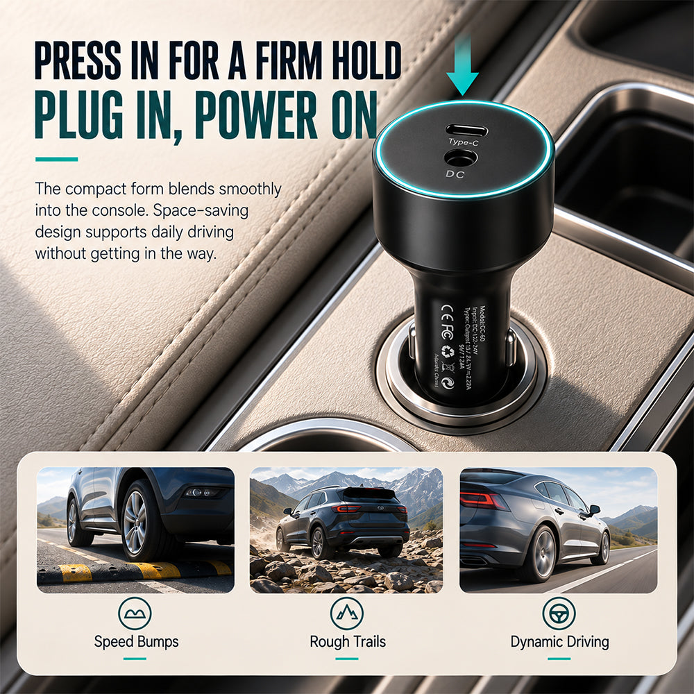 Starlink Mini Car Charger 60W – 30V/2A DC Adapter with USB-C for 12V/24V Vehicles - CC60