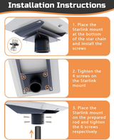 Orbynexa Starlink Flat High Performance Pipe Adapter